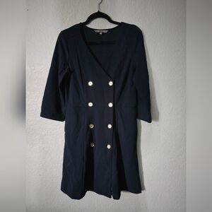 SHARAGANO Versatile Stretch Sharkskin Blazer Dress Women's Size 10